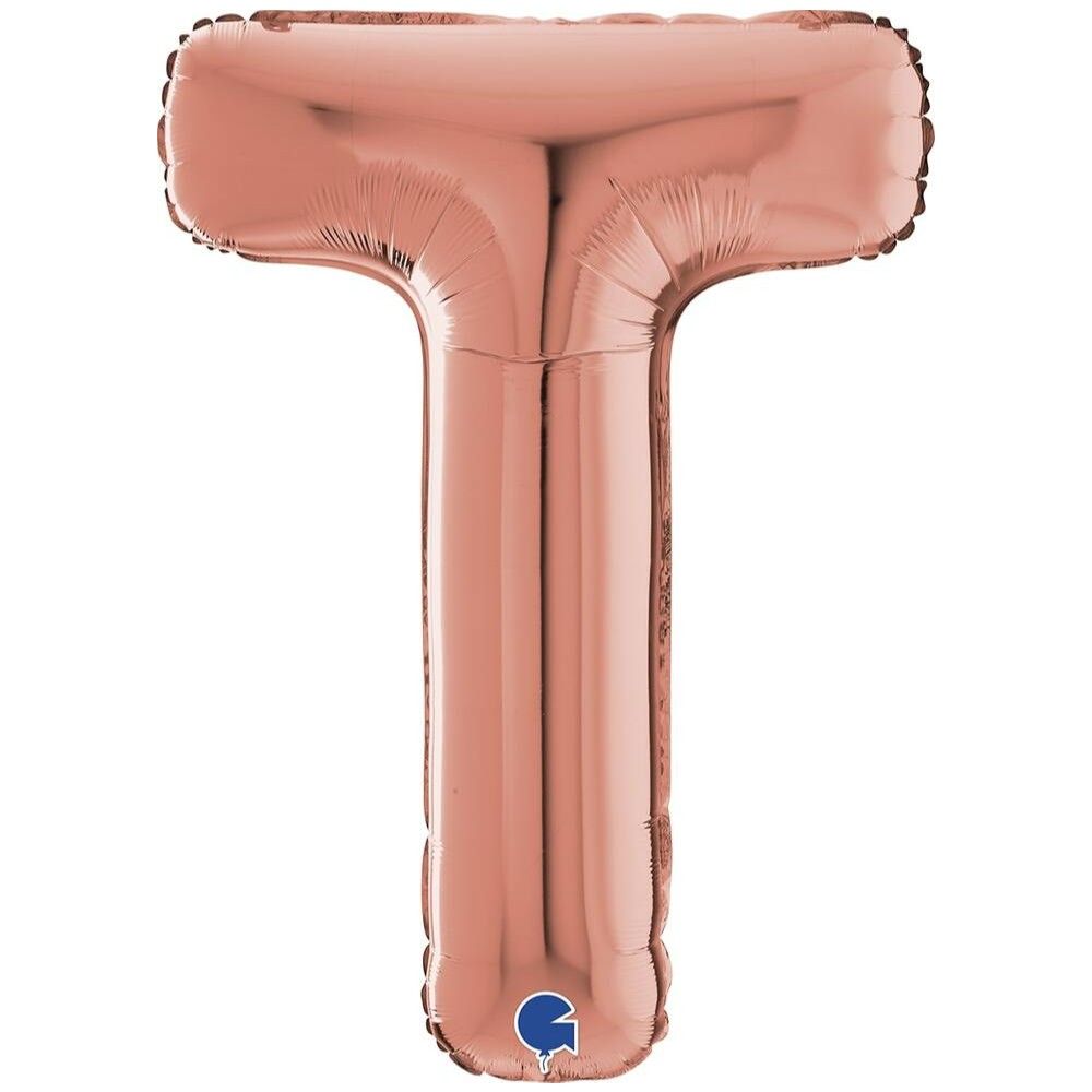 Balon Folie LITERA T Rose Gold 66 cm Grabo