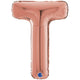Balon Folie LITERA T Rose Gold 66 cm Grabo