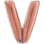 Foil Balloon LETTER V Rose Gold 66 cm Grabo