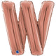 Balon Folie LITERA W Rose Gold 66 cm Grabo