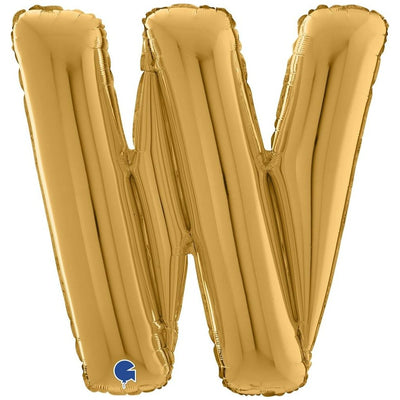 Foil Balloon LETTER W Gold 66 cm Grabo