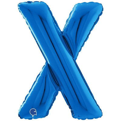 Foil Balloon Letter X Blue 66 cm Grabo