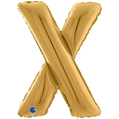Foil Balloon LETTER X Gold 66 cm Grabo