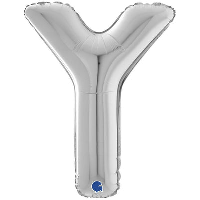 Foil Balloon LETTER Y Silver 66 cm Grabo