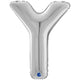 Balon Folie LITERA Y Argintiu 66 cm Grabo