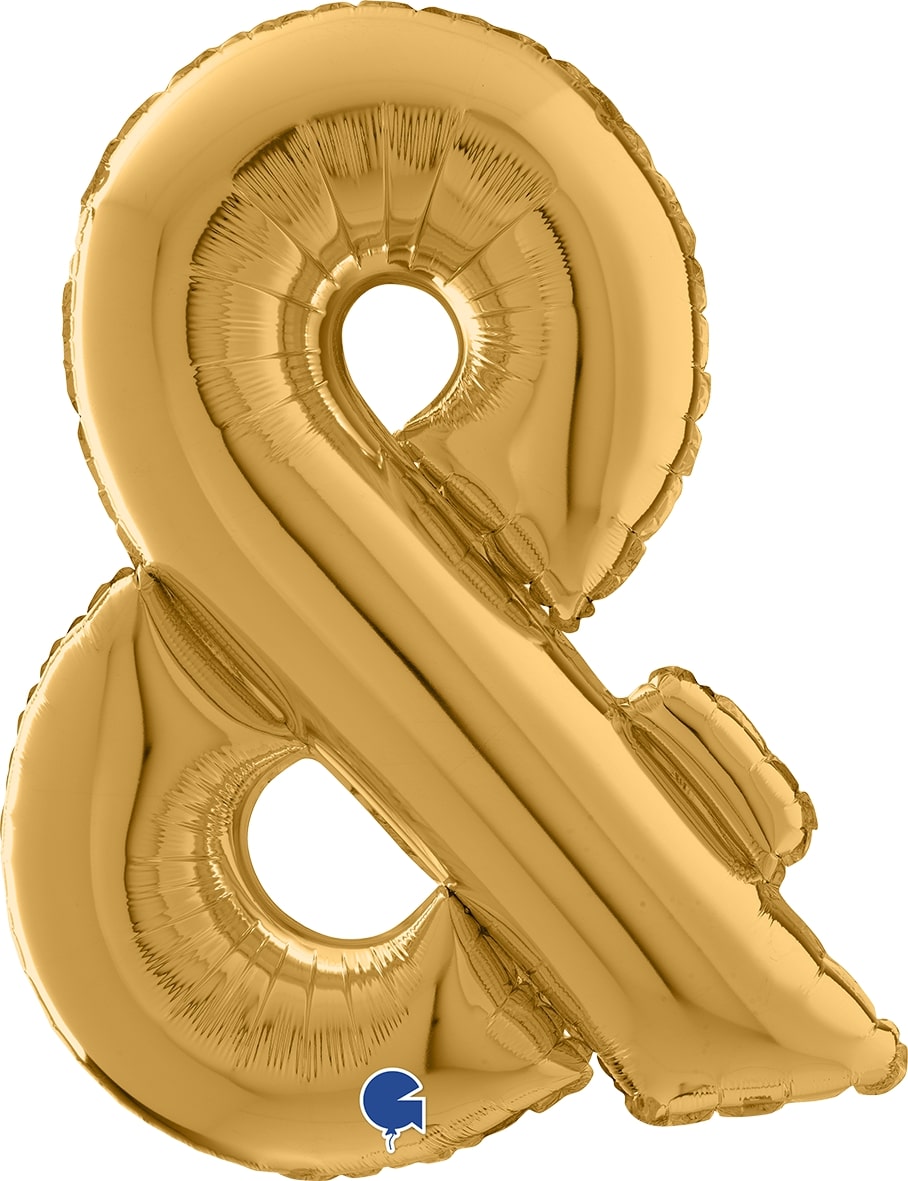 Foil Balloon SYMBOL & Gold 66 cm Grabo