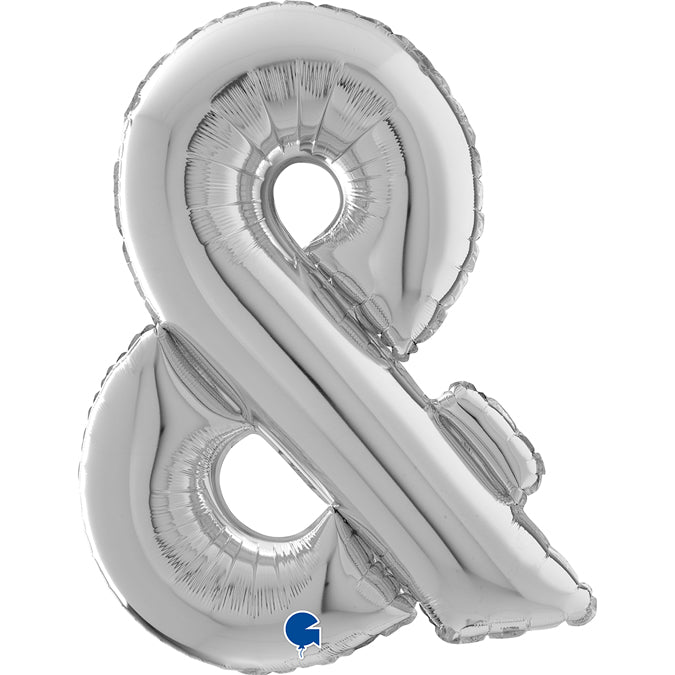 SIMBOL & Silver Foil Balloon 66cm Grabo