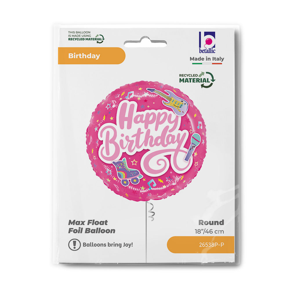 Round Foil Balloon Happy Birthday Totally Awesome 46cm