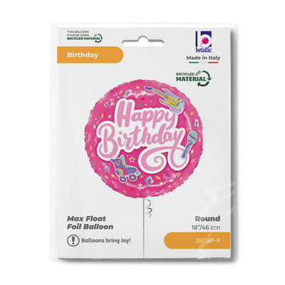 Round Foil Balloon Happy Birthday Totally Awesome 46cm