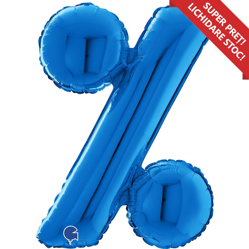 Balon Folie SIMBOL % Albastru 66 cm Grabo