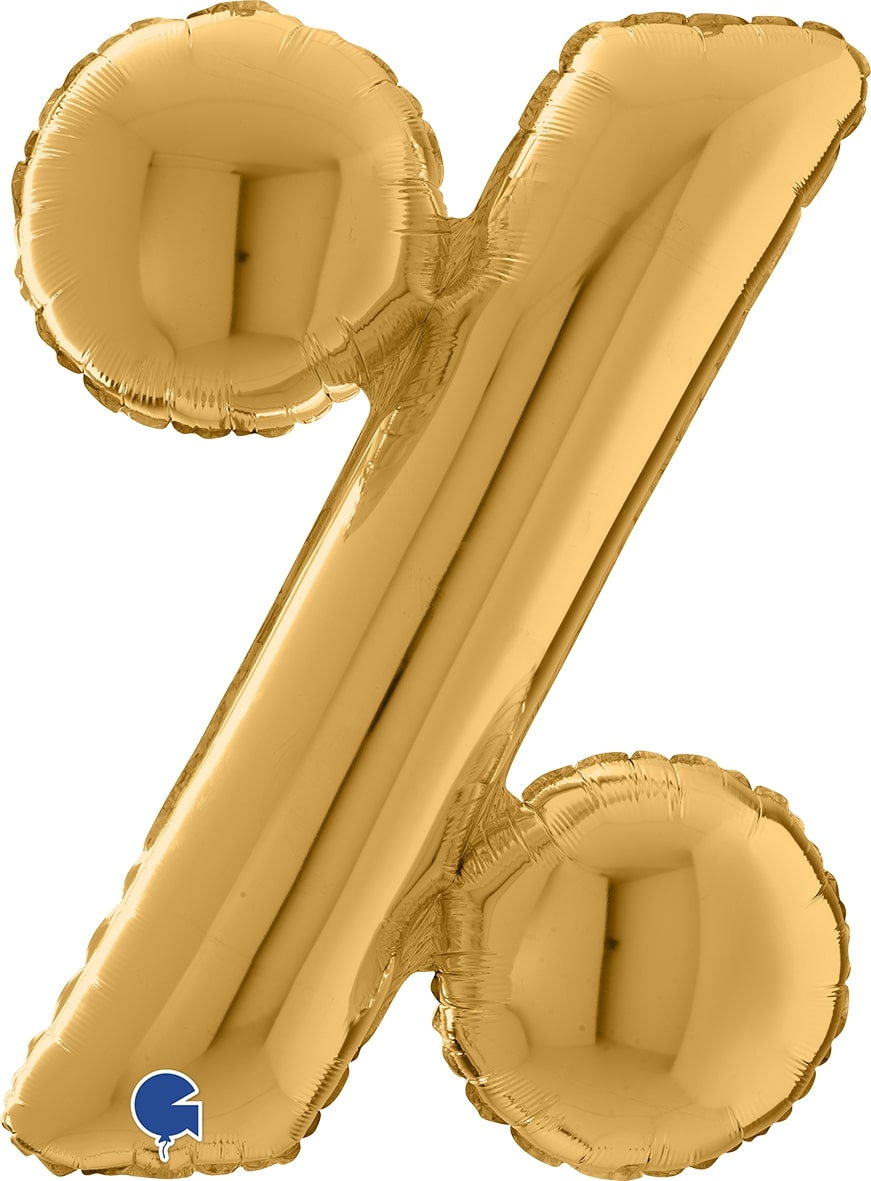 Balon Folie SIMBOL % Auriu 66 cm Grabo