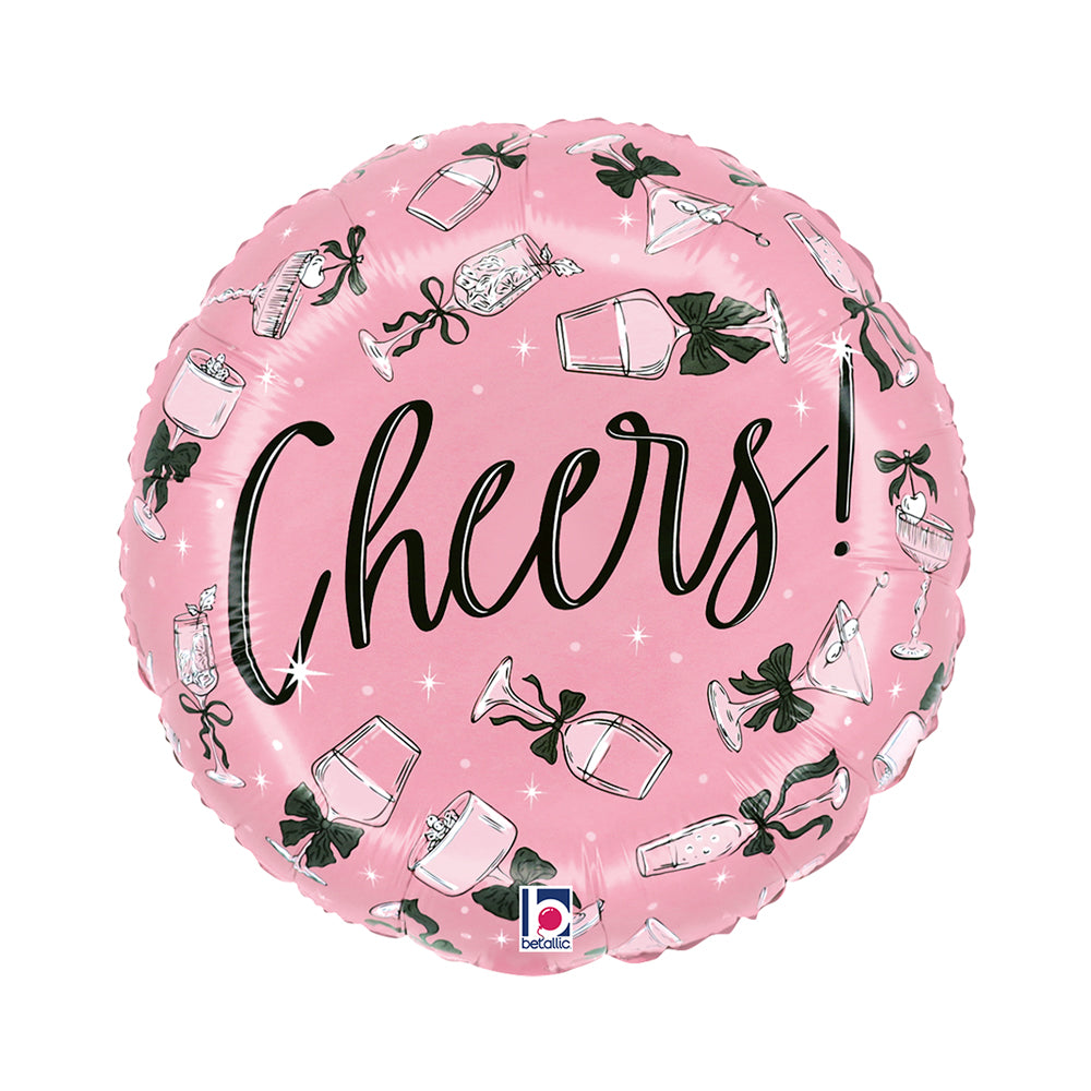 Balon Folie Rotund Pink Party 46cm