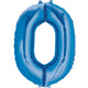 Foil Balloon Number 0 Blue 86cm ANAGRAM 2827001