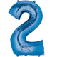 Blue Number 2 Foil Balloon 86cm ANAGRAM 2827601