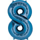 Foil Balloon Number 8 Blue 86cm ANAGRAM 2829401