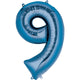 Foil Balloon Number 9 Blue 86cm ANAGRAM 2829701