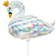 Balon Folie Mini Figurina Lebada Iridiscenta 30x22cm (AER) Amscan 4124502