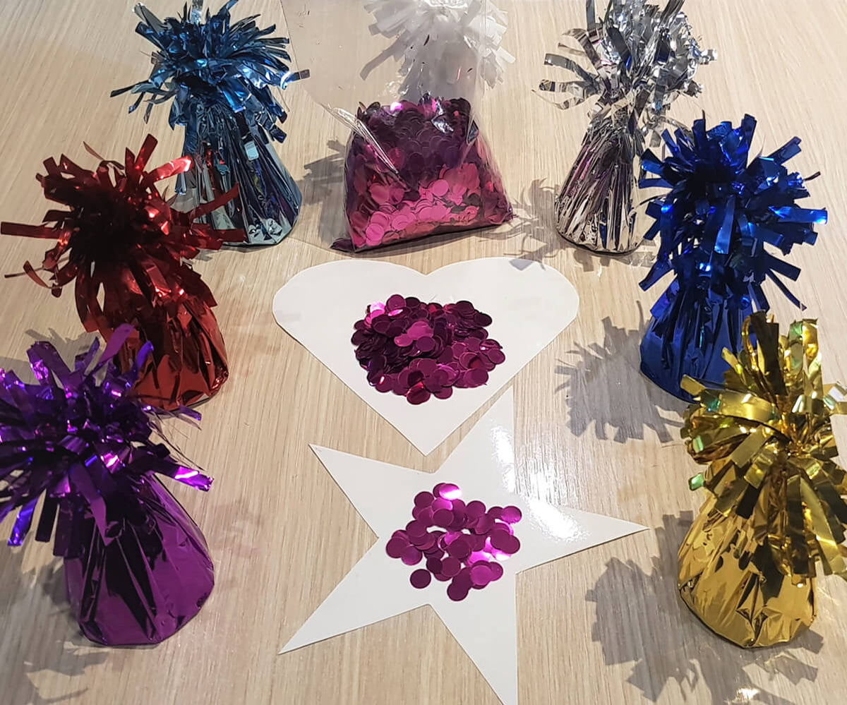 Metallic FUCHSIA Confetti 1.5cm Round 100g