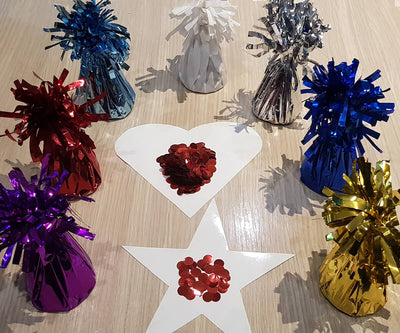 Metallic Confetti RED 1.5cm Round 100g