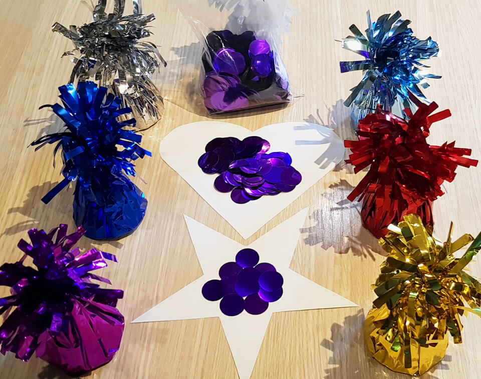 Metallic Confetti PURPLE 2cm Round 100g