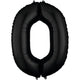 Balon Folie Cifra 0 Negru 86cm 3013911 ANAGRAM