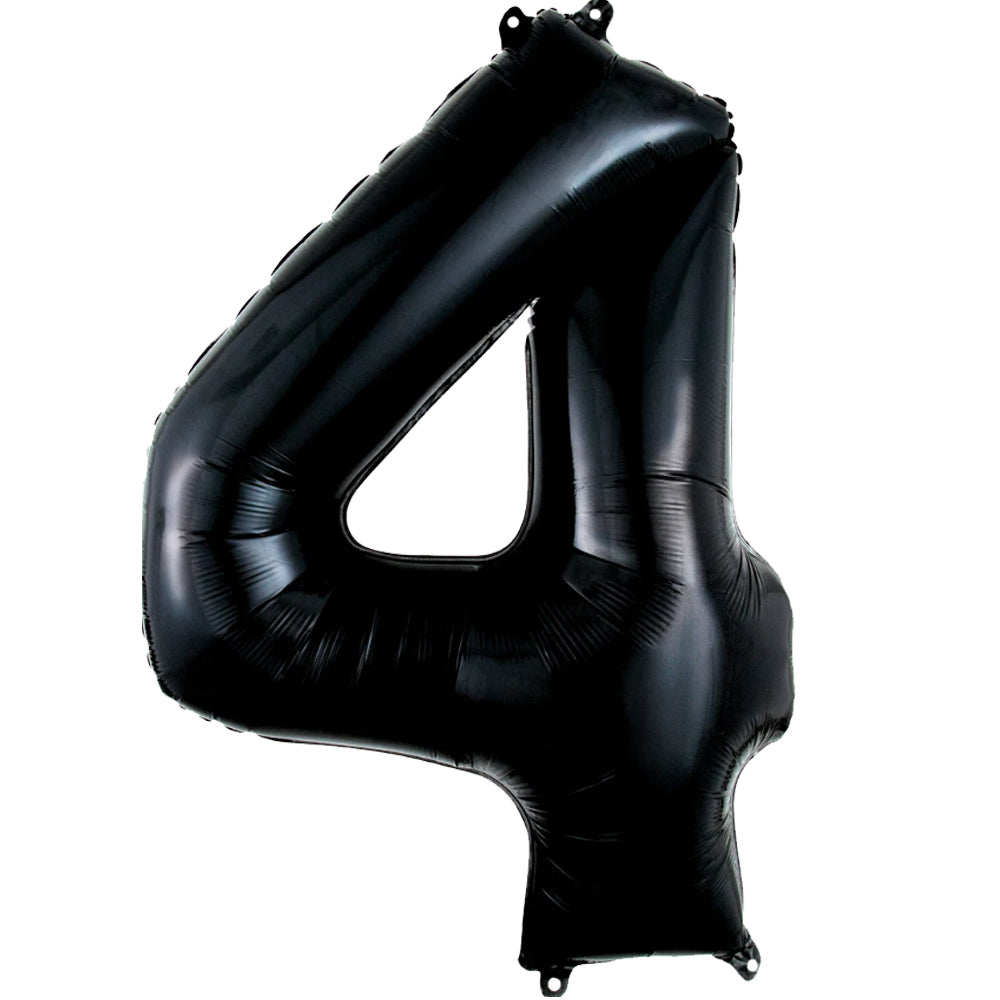 Foil Balloon Number 4 Black 86cm 3014311 ANAGRAM