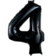 Balon Folie Cifra 4 Negru 86cm 3014311 ANAGRAM