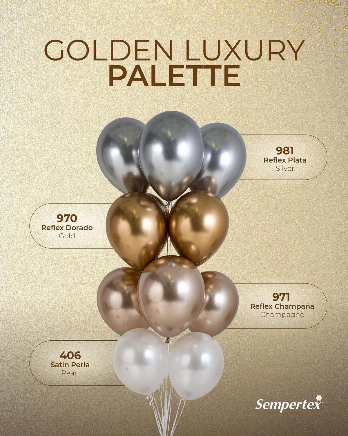 Baloane latex Reflex Champagne 13cm