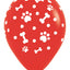 Paws Print Multicolor Latex Balloons 30cm