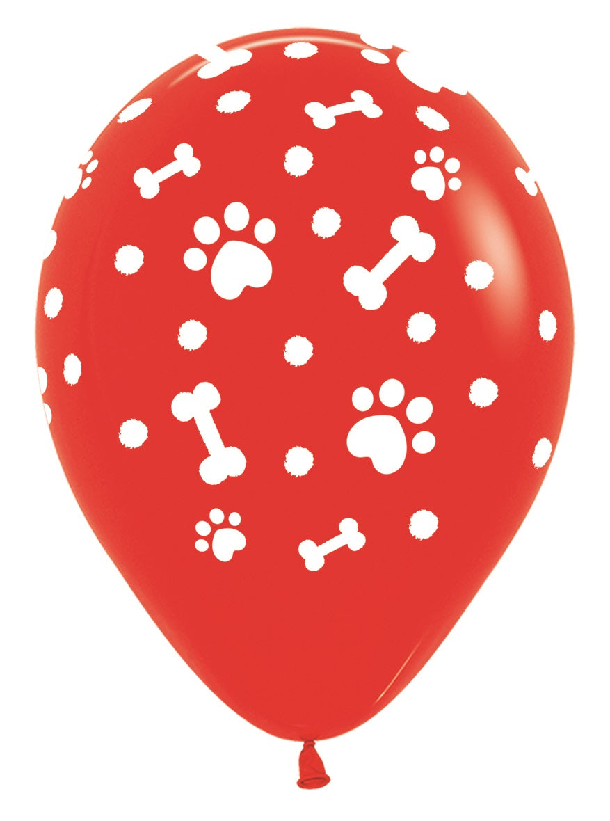 Paws Print Multicolor Latex Balloons 30cm