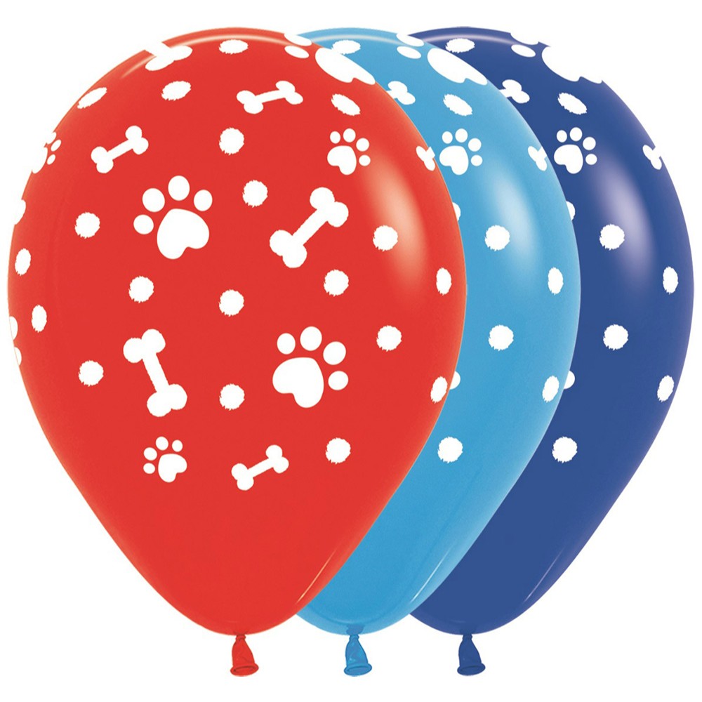 Paws Print Multicolor Latex Balloons 30cm
