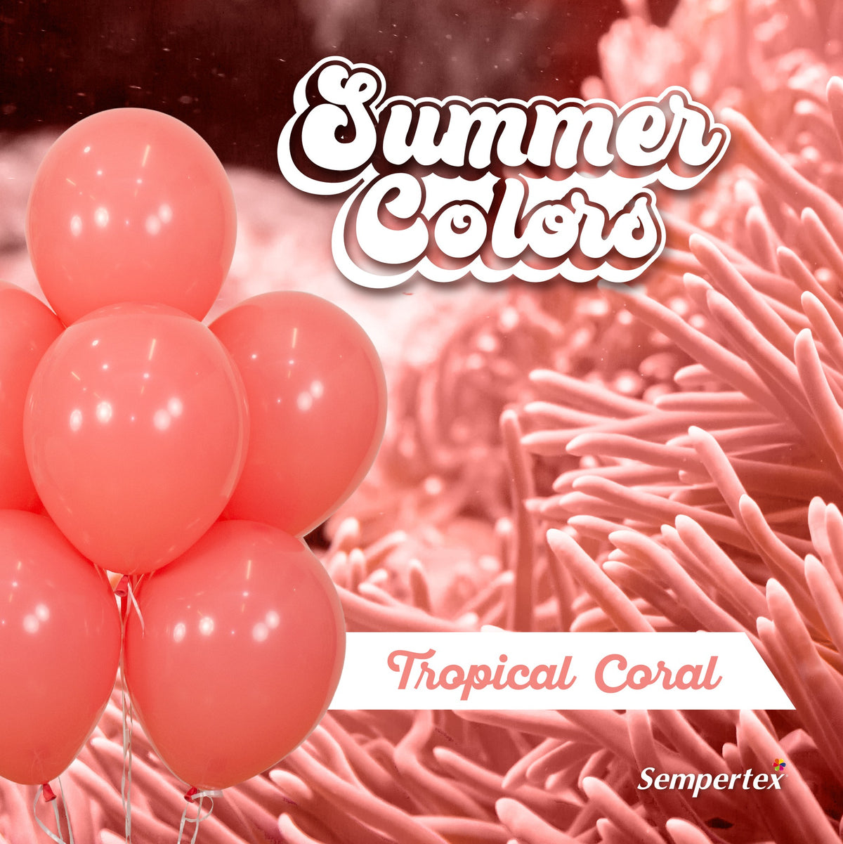 Baloane latex Jumbo Tropical Coral 60cm