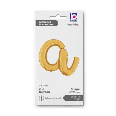 Balon Folie LITERA (AER) SCRIPT A Auriu 35 cm Grabo