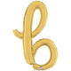Balon Folie LITERA (AER) SCRIPT B Auriu 61cm Grabo