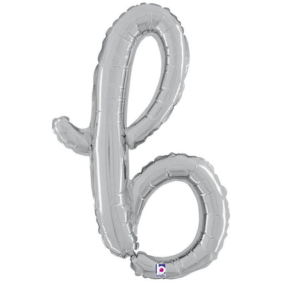 Balon Folie LITERA (AER) SCRIPT B Argintiu 61cm Grabo