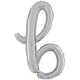 Balon Folie LITERA (AER) SCRIPT B Argintiu 61cm Grabo