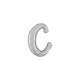 Balon Folie LITERA (AER) SCRIPT C Argintiu 35 cm Grabo