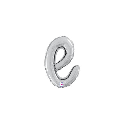 Balon Folie LITERA (AER) SCRIPT E Argintiu 35 cm Grabo