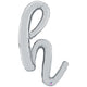 Balon Folie LITERA (AER) SCRIPT H Argintiu 61cm Grabo