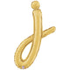 Balon Folie LITERA (AER) SCRIPT J Auriu 61cm Grabo