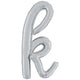 Balon Folie LITERA (AER) SCRIPT K Argintiu 61cm Grabo