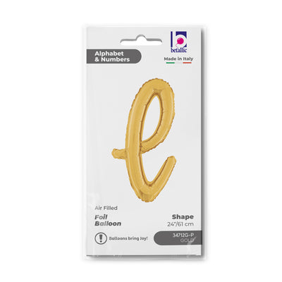 Balon Folie LITERA (AER) SCRIPT L Auriu 61cm Grabo