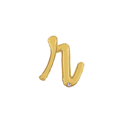 Balon Folie LITERA (AER) SCRIPT R Auriu 35 cm Grabo