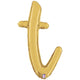 Balon Folie LITERA (AER) SCRIPT T Auriu 61cm Grabo