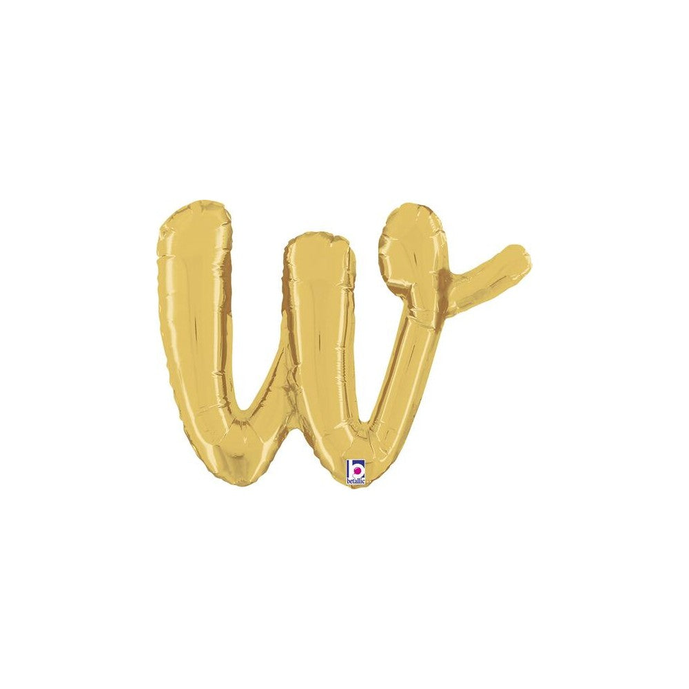 Balon Folie LITERA (AER) SCRIPT W Auriu 35 cm Grabo