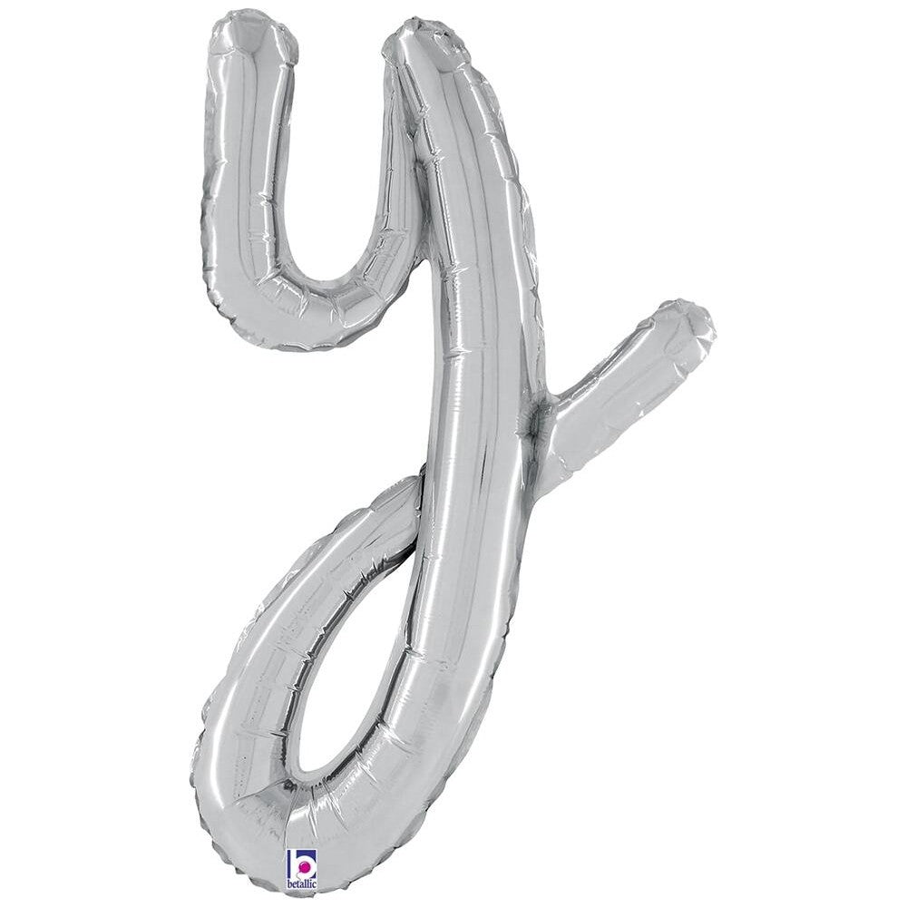 Balon Folie LITERA (AER) SCRIPT Y Argintiu 61cm Grabo