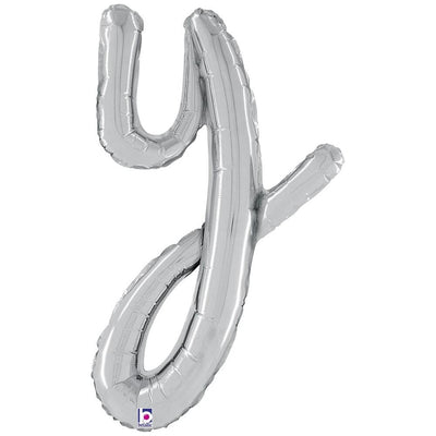 Balon Folie LITERA (AER) SCRIPT Y Argintiu 61cm Grabo