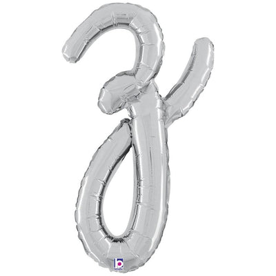Balon Folie LITERA (AER) SCRIPT Z Argintiu 61cm Grabo