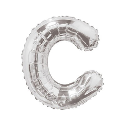 Balon folie 35cm litera C ARGINTIU 34895-14