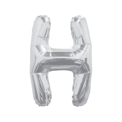 Foil balloon 35cm letter H SILVER 34900-14